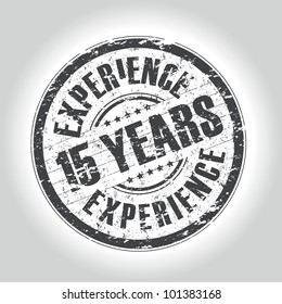 15 years experience stamp