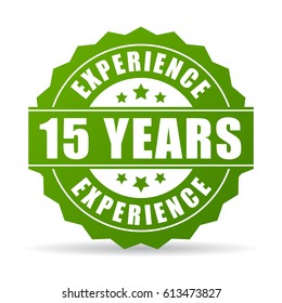 15 years experience vector icon illustration on white background