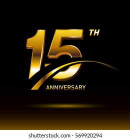 15 Years Golden Anniversary Logo Celebration