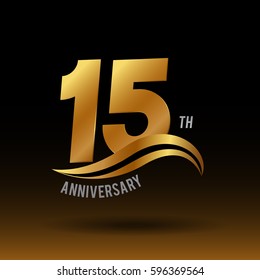 13 Years Golden Anniversary Logo Celebration Stock Vector (Royalty Free ...