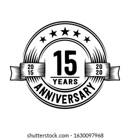 15 years logo design template. 15th anniversary vector and illustration.
