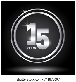 15 years logo. Icon.