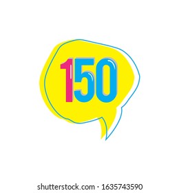 150 anniversary celebration vector concept template design illustration