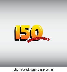 150 anniversary celebration vector concept template design illustration