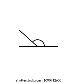 150 degree angle icon. Element of geometric figure for mobile concept and web apps. Thin line 150 degree angle icon can be used for web and mobile on white background