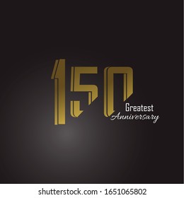 Diseño de plantillas vectoriales de 150 grandes años Ilustración elegante