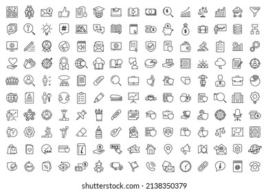 150 icon set symbol template for graphic and web design collection logo vector illustration