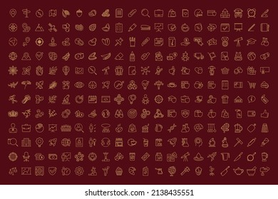 150 plantilla de símbolo de conjunto de iconos para ilustración vectorial de colección de diseño gráfico y web