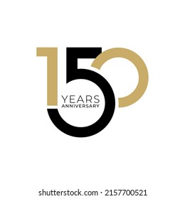 150 logo, 150 Years Anniversary Logo, Vector Template Design element for   invitation,  greeting card illustration.