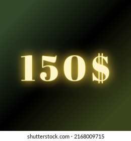150$ promotion sale for website, internet ads, social media.Big sale and super sale coupon code dollar 50$ discount gift voucher coupon summer offer ends weekend