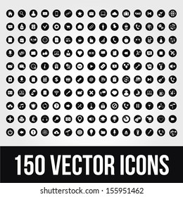 150 Universal Vector Icons for Mobile and Web