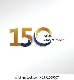 150 Year Anniversary Logo Vector Template Design Illustration