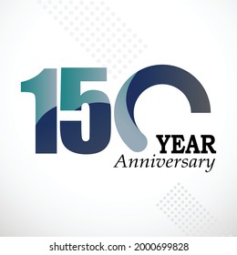 150 Year Anniversary Logo Vector Template Stock Vector (Royalty Free ...