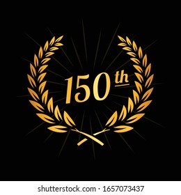 150 years anniversary celebration design template. 150th anniversary logo. Vector and illustration.