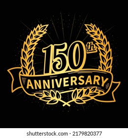 150 Years Anniversary Celebration Logotype 150th Stock Vector (Royalty ...