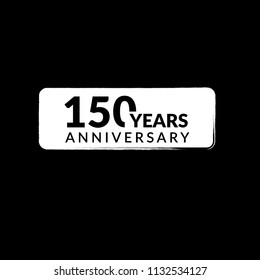 150 years anniversary celebration simple logo