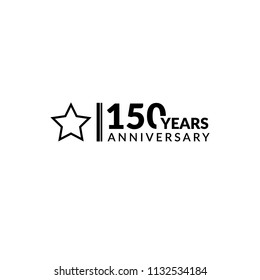 150 years anniversary celebration simple logo