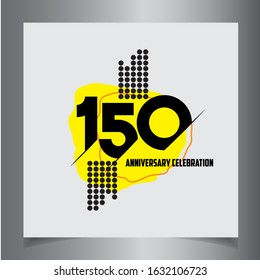 150 Years Anniversary Celebration Vector Template Design Illustration