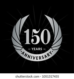 150 years anniversary. Elegant anniversary design. 150 years logo.
