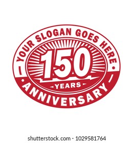 150 years anniversary. Anniversary logo design.
