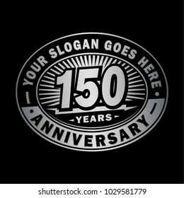 150 years anniversary. Anniversary logo design.