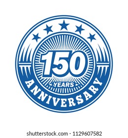 150 years anniversary. Anniversary logo design. Vector and illustration.