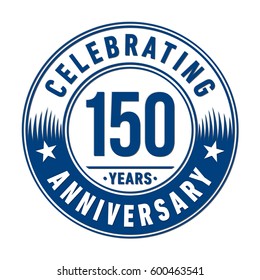 150 years anniversary logo template. Vector and illustration.
