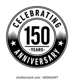 150 years anniversary logo template. Vector and illustration.