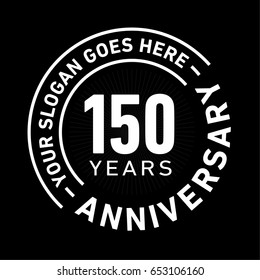 150 years anniversary logo template. Vector and illustration.