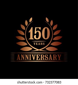 150 Years Anniversary Logo Template Stock Vector (Royalty Free ...