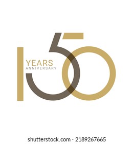 150 Years Anniversary Logo, Vector Template Design element for birthday, invitation, wedding, jubilee and greeting card illustration.