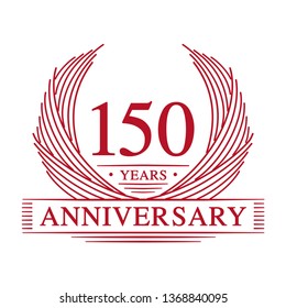 150 years design template. 150th anniversary. Vector and illustration.
