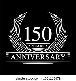 150 years design template. 150th anniversary. Vector and illustration.