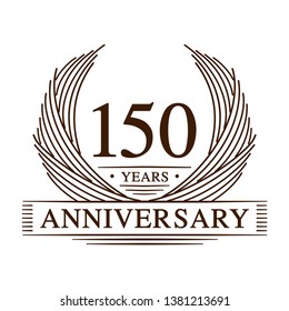 150 years design template. 150th anniversary. Vector and illustration.