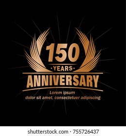 150 years design template. Anniversary vector and illustration template.