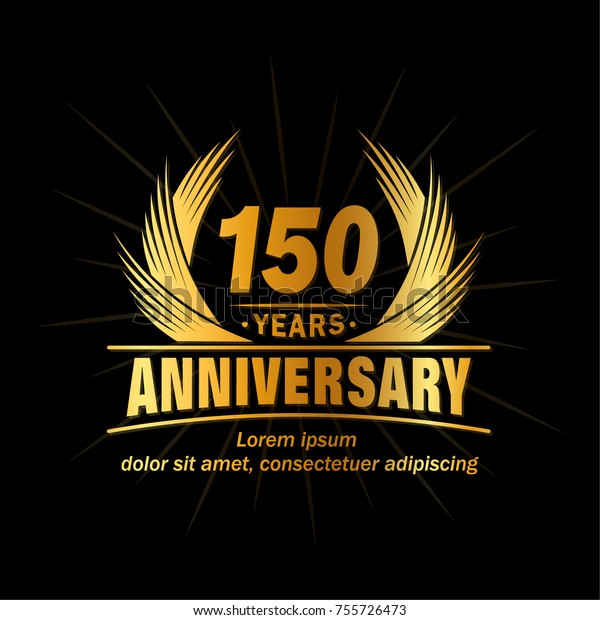 150 Years Design Template Anniversary Vector Stock Vector (royalty Free 