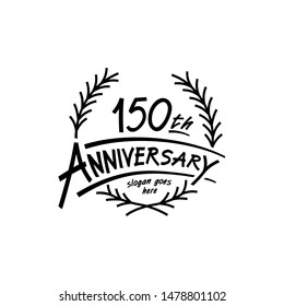 150 years design template. Vector and illustration. 150 years logo.