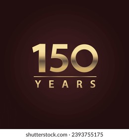 150 years logo for celebration events, anniversary, commemorative date