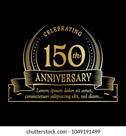 150th anniversary design template. Vector and illustration.