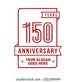 150th anniversary logo. Vector and illustration.