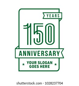 150th anniversary logo. Vector and illustration.