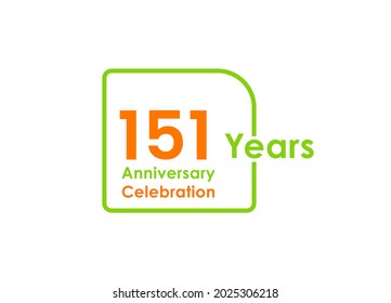 151 years anniversary celebration Vector Template Design Illustration