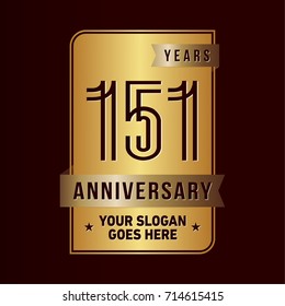 151 years anniversary design template. Vector and illustration.
