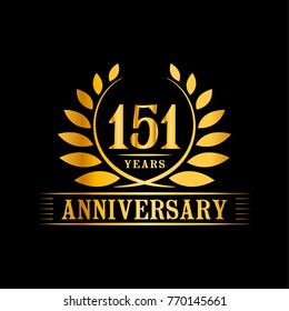 151 years anniversary logo template.