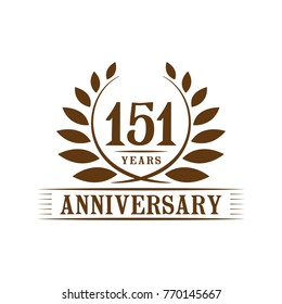 151 years anniversary logo template.