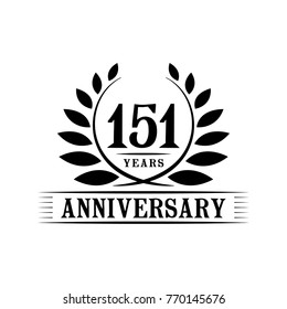 151 years anniversary logo template.