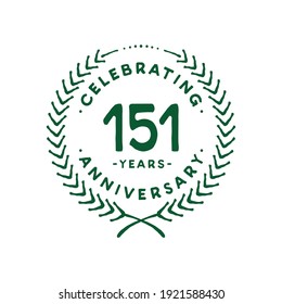 Plantilla de diseño de 151 años. 151ª vectorial e ilustración.
