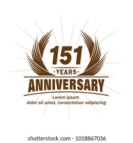 151 years vector and illustration template.