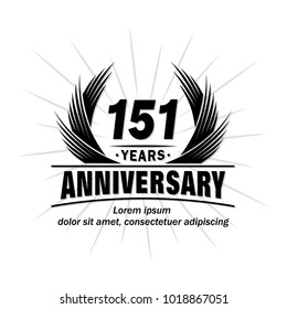151 years vector and illustration template.