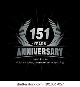 151 years vector and illustration template.